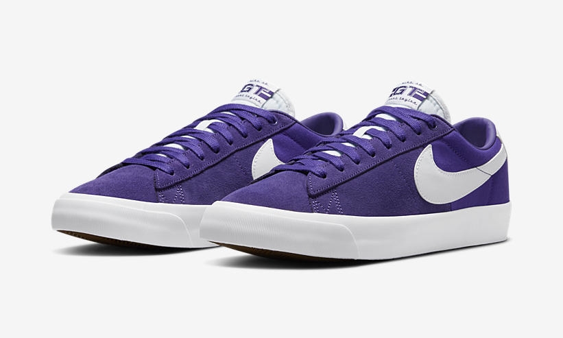 ナイキ SB ズーム ブレーザー ロー プロ GT “パープル/ホワイト/ガム” (NIKE SB ZOOM BLAZER LOW PRO GT “Purple/White/Gum”) [DC7695-500]