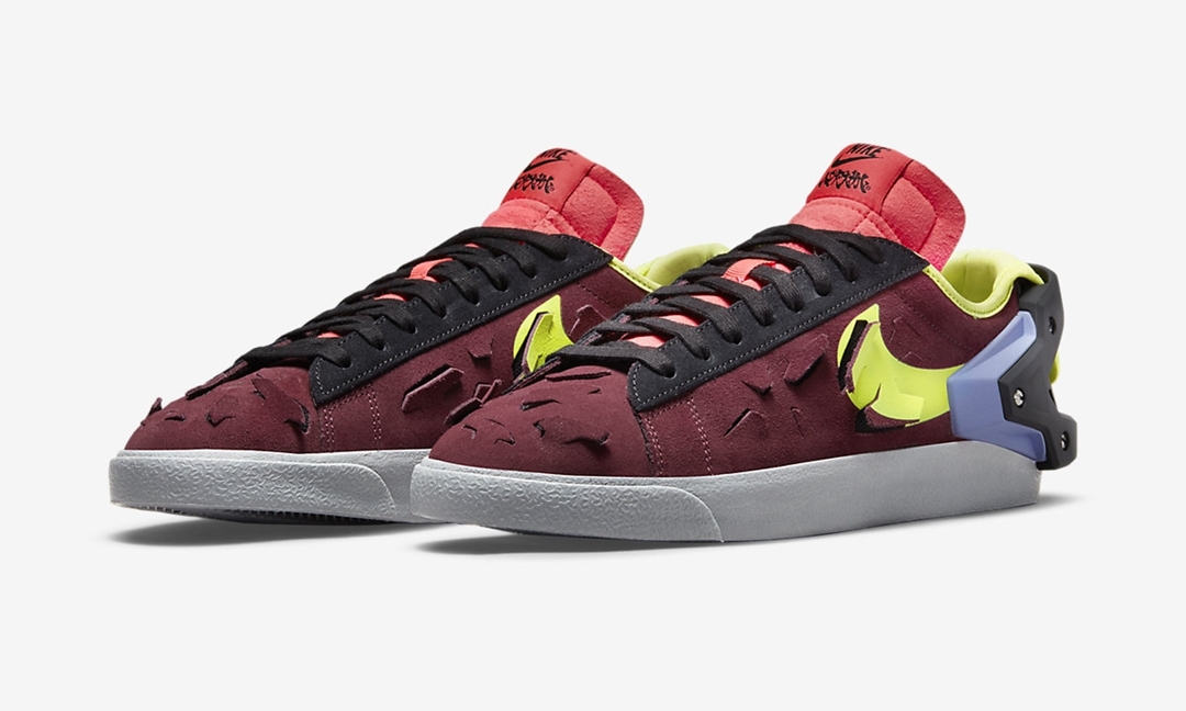 【国内 2/10 発売予定】アクロニウム x ナイキ ブレーザー ロー “ナイトマルーン/レモンヴェノム” (ACRONYM NIKE BLAZER LOW “Night Maroon/Lemon Venom”) [DN2067-600/DO9373-001]