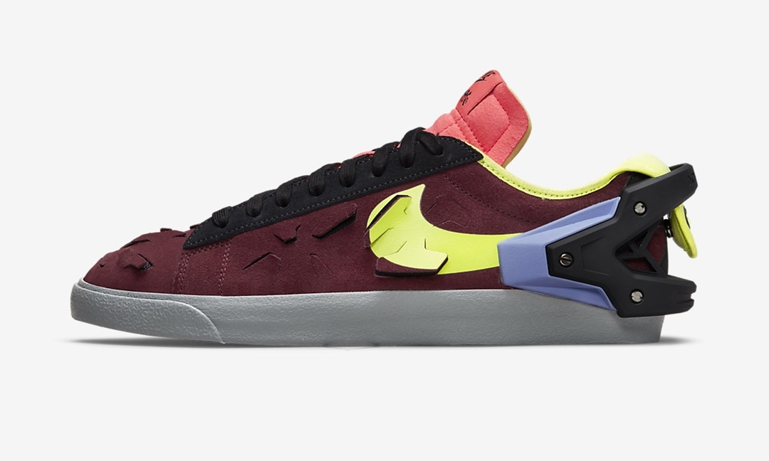 【国内 2/10 発売予定】アクロニウム x ナイキ ブレーザー ロー “ナイトマルーン/レモンヴェノム” (ACRONYM NIKE BLAZER LOW “Night Maroon/Lemon Venom”) [DN2067-600/DO9373-001]