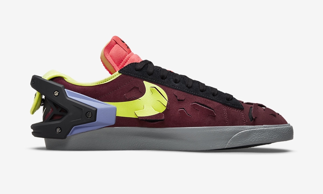 【国内 2/10 発売予定】アクロニウム x ナイキ ブレーザー ロー “ナイトマルーン/レモンヴェノム” (ACRONYM NIKE BLAZER LOW “Night Maroon/Lemon Venom”) [DN2067-600/DO9373-001]