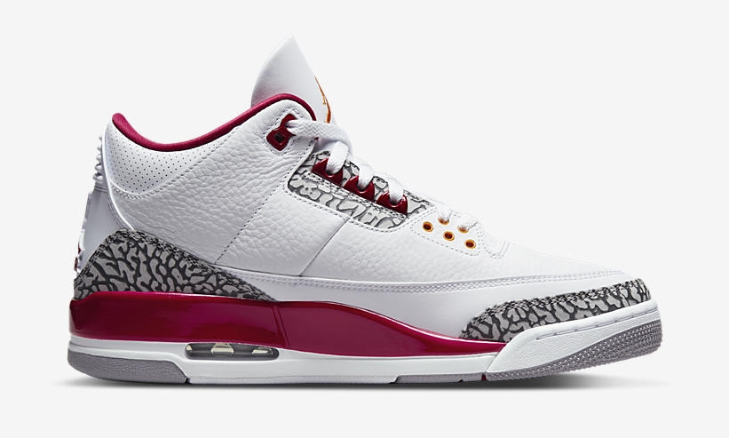 【国内 2/24 発売】ナイキ エア ジョーダン 3 レトロ “ホワイト/カーディナルレッド” (NIKE AIR JORDAN 3 RETRO “White/Cardinal Red”) [CT8532-126]