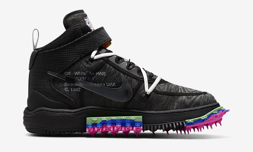 【国内 6/23 発売】OFF-WHITE x NIKE AIR FORCE 1 MID SP “Black/White” (オフホワイト ナイキ エア フォース 1 ミッド SP “ブラック/ホワイト”) [DO6290-001/DO6290-100]]