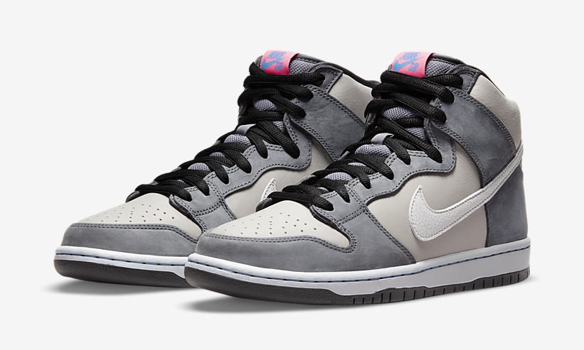 【国内 1/8 発売】ナイキ SB ダンク ハイ “グレー/ホワイト/ピンク” (NIKE SB DUNK HIGH “Grey/White/Pink”) [DJ9800-001]