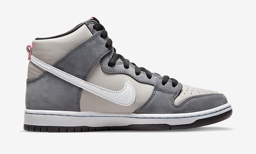 【国内 1/8 発売】ナイキ SB ダンク ハイ “グレー/ホワイト/ピンク” (NIKE SB DUNK HIGH “Grey/White/Pink”) [DJ9800-001]