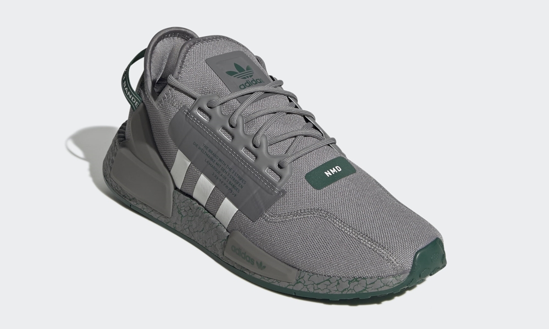 adidas Originals NMD_R1 V2 “Grey Three/Collegiate Green” (アディダス オリジナルス エヌ エム ディー ブイツー “グレースリー/カレッジグリーン”) [GZ6551]