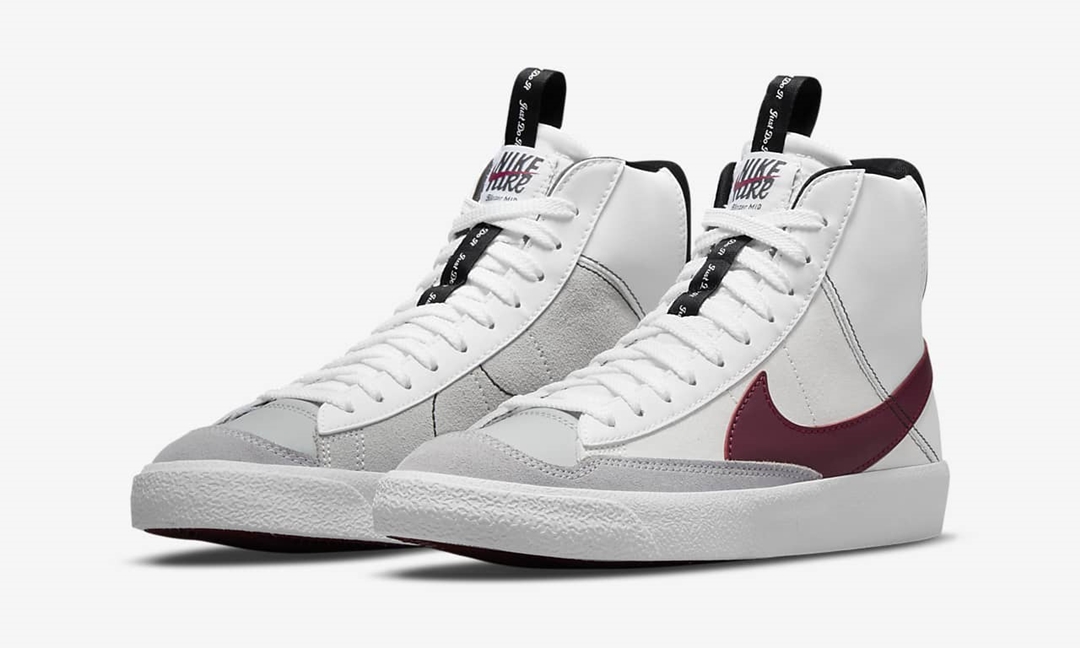 11/21 発売！ナイキ GS ブレーザー ミッド 77 SE "サミットホワイト/ラッシュマルーン" (NIKE GS BLAZER MID 77 SE "Summit White/Rush Maroon") [DH8640-101]