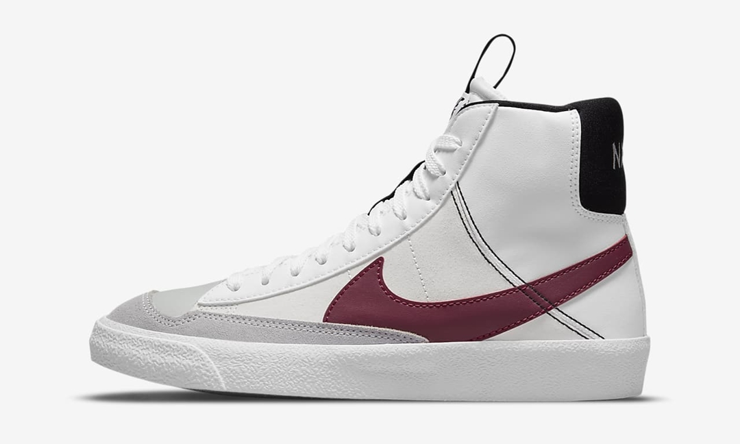 11/21 発売！ナイキ GS ブレーザー ミッド 77 SE “サミットホワイト/ラッシュマルーン” (NIKE GS BLAZER MID 77 SE “Summit White/Rush Maroon”) [DH8640-101]