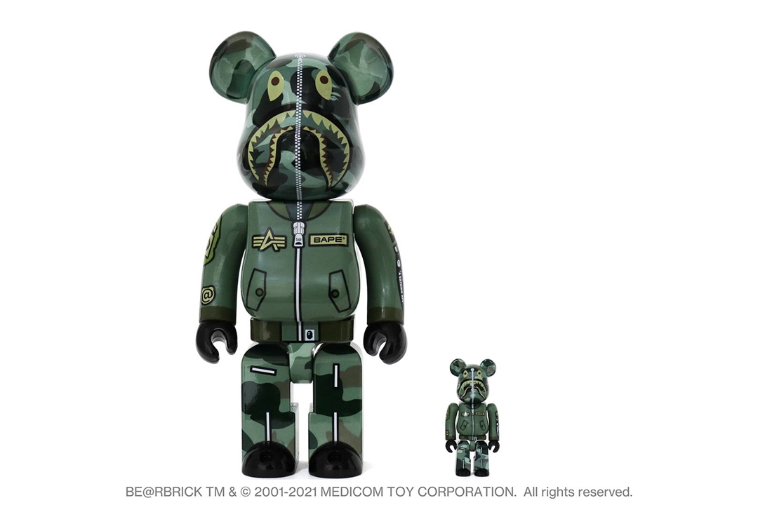 11/6 発売！A BATHING APE x ALPHA INDUSTRIES x BE@RBRICK (ア ベイシング エイプ アルファ インダストリーズ ベアブリック)