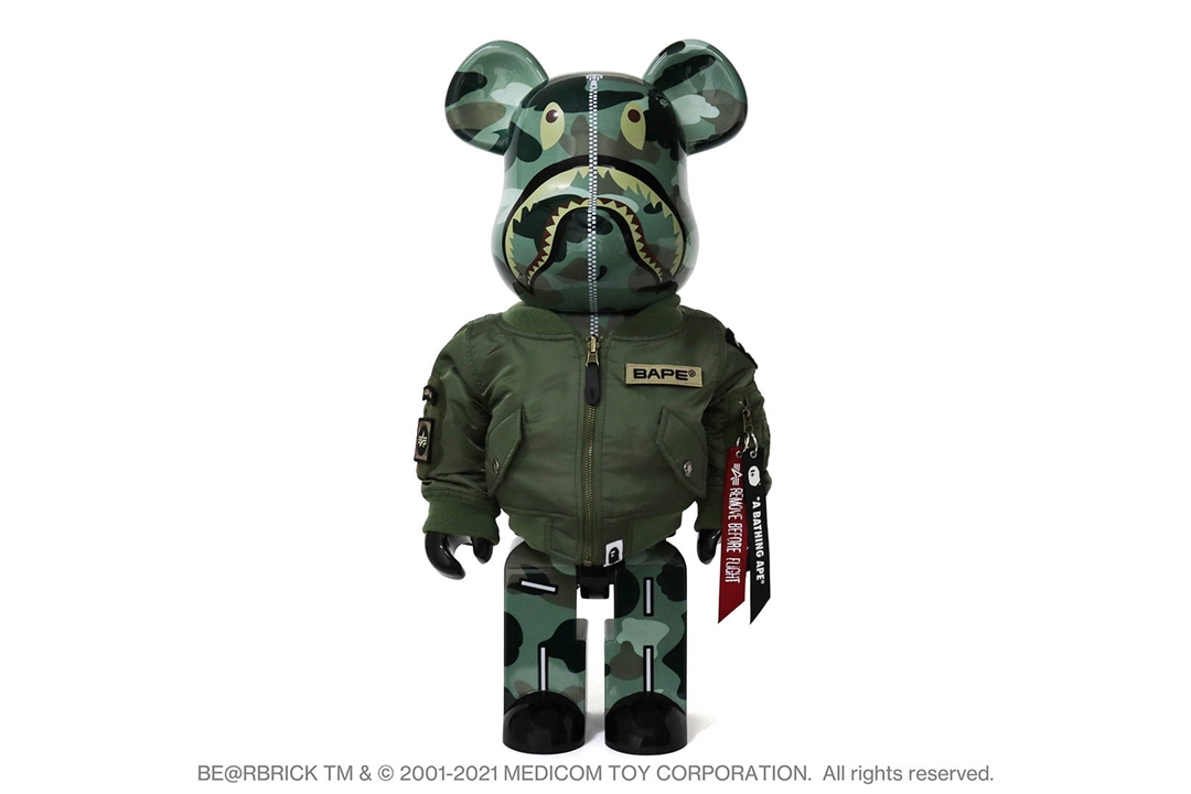 11/6 発売！A BATHING APE x ALPHA INDUSTRIES x BE@RBRICK (ア ベイシング エイプ アルファ インダストリーズ ベアブリック)