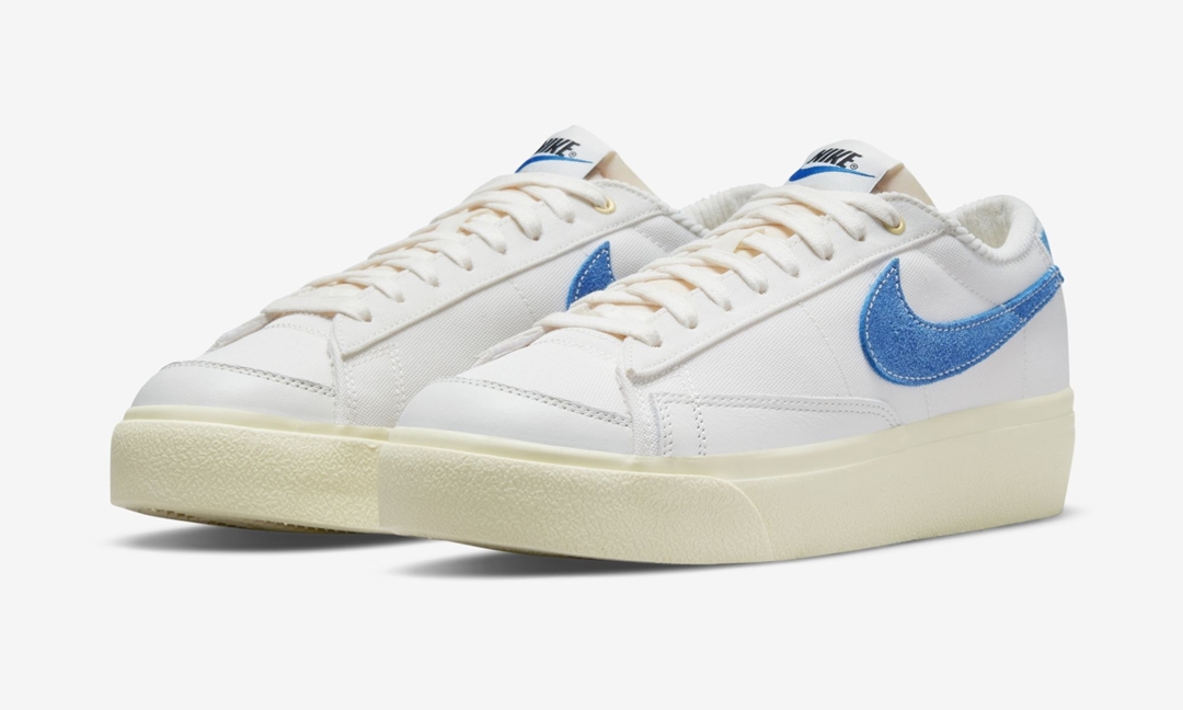 ナイキ ウィメンズ ブレーザー ロー プラットフォーム "セイル/ゲームロイヤル" (NIKE WMNS BLAZER LOW PLATFORM "Sail/Game Royal") [DO2371-133]