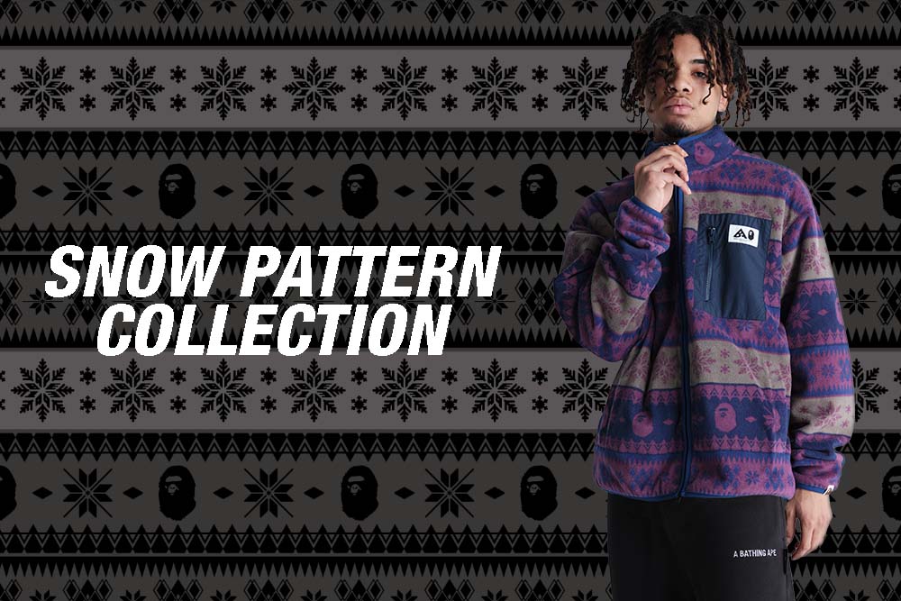 11/5～発売！雪柄を表現したオリジナルSNOW PATTERNのA BATHING APE「SNOW PATTERN COLLECTION」 (ア ベイシング エイプ)