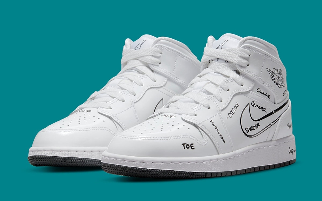 2021年 発売予定！ナイキ GS エア ジョーダン 1 ミッド “スニーカースクール/ホワイト” (NIKE GS AIR JORDAN 1 LOW “Sneaker School/White”)