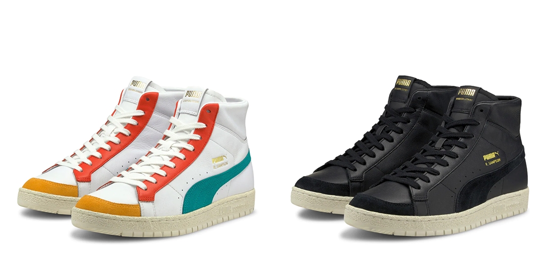 PUMA RALPH SAMPSON 70 MID ARCHIVE “White/Black” (プーマ ラルフ サンプソン 70 ミッド アーカイブ “ホワイト/ブラック”) [374961-06/374961-07]