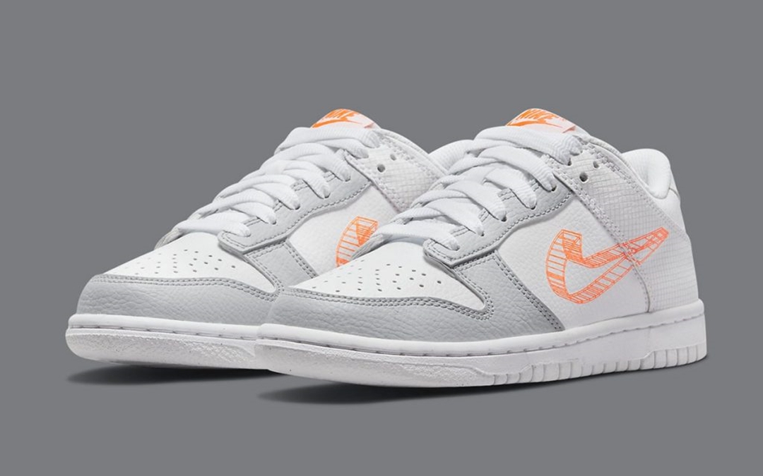 2021年 発売予定！ナイキ ダンク ロー "3D スウッシュ/ホワイト/グレー" (NIKE DUNK LOW "3D Swoosh/White/Grey")