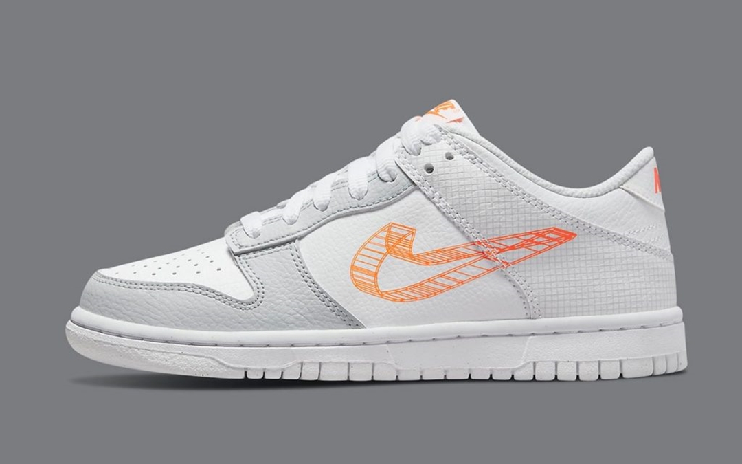 2021年 発売予定！ナイキ ダンク ロー “3D スウッシュ/ホワイト/グレー” (NIKE DUNK LOW “3D Swoosh/White/Grey”) [DR0171-100]