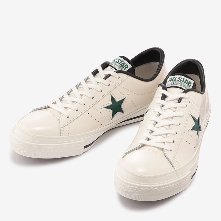 11/12 発売！国産ワンスターのカラーアレンジモデル CONVERSE ONE STAR J “White/Green [35200320]” (コンバース ワンスター J “ホワイト/グリーン”)