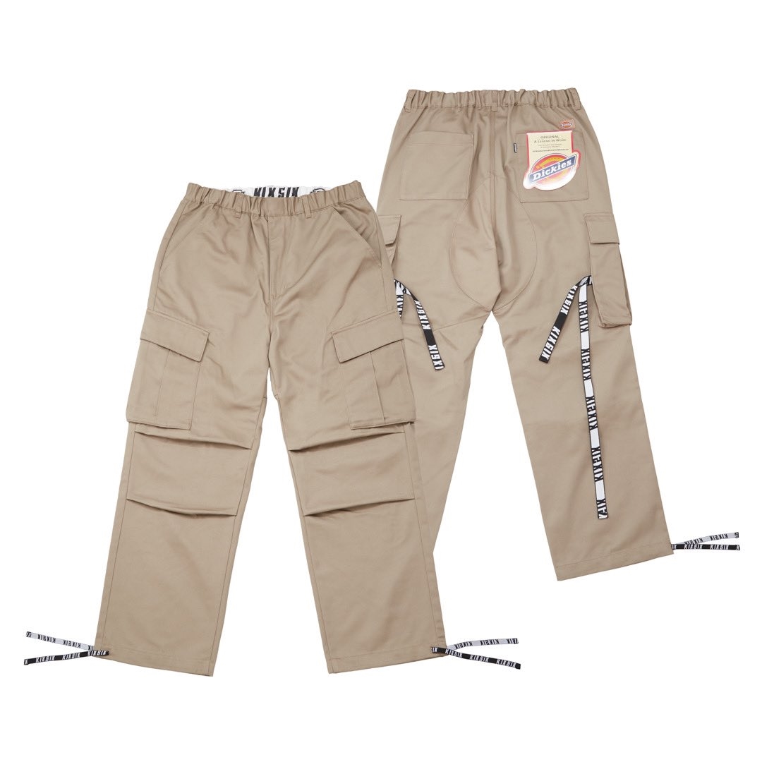 【11/16 発売】KIXSIX × Dickies LOGO REPEAT TAPED CARGO PANTSが、10/13 10:00～抽選販売 (キックスシックス ディッキーズ)