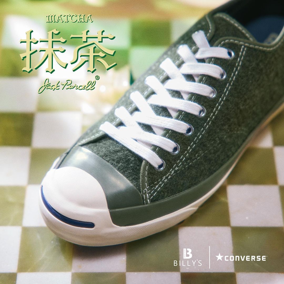 【11/14 00:00～先行】CONVERSE × BILLY’S JACK PURCELL RET WOOL “MATCHA” (コンバース ビリーズ ジャックパーセル “抹茶”)