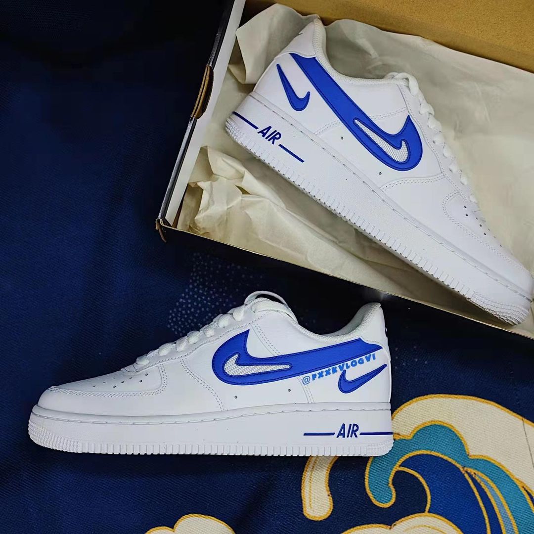 【リーク】ナイキ エア フォース 1 07 ロー FM "ホワイト/ゲームロイヤル" (NIKE AIR FORCE 1 07 FM "White/Game Royal") [DR0143-100]