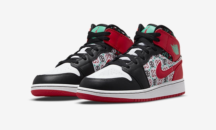 11/30 発売予定！ナイキ GS エア ジョーダン 1 ミッド "クリスマスセーター" (NIKE GS AIR JORDAN 1 MID "Christmas Sweater") [DM1208-150]