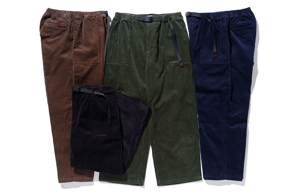 XLARGE × GRAMICCI 新作「GRAMICCI CORDUROY EASY PANTS」が11/27 発売 (エクストララージ グラミチ)