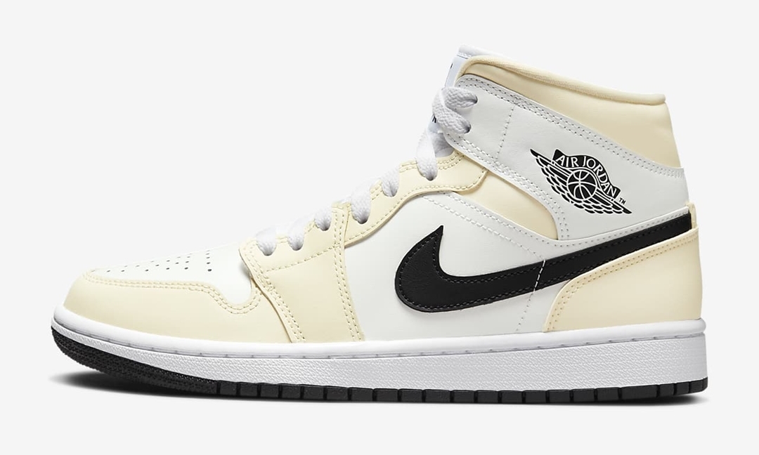 【国内 3/18 発売】ナイキ ウィメンズ エア ジョーダン 1 ミッド “ココナッツミルク” (NIKE WMNS AIR JORDAN 1 MID “Coconut Milk/Summit White”) [BQ6472-121]