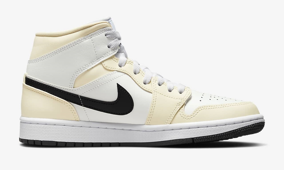 【国内 3/18 発売】ナイキ ウィメンズ エア ジョーダン 1 ミッド “ココナッツミルク” (NIKE WMNS AIR JORDAN 1 MID “Coconut Milk/Summit White”) [BQ6472-121]