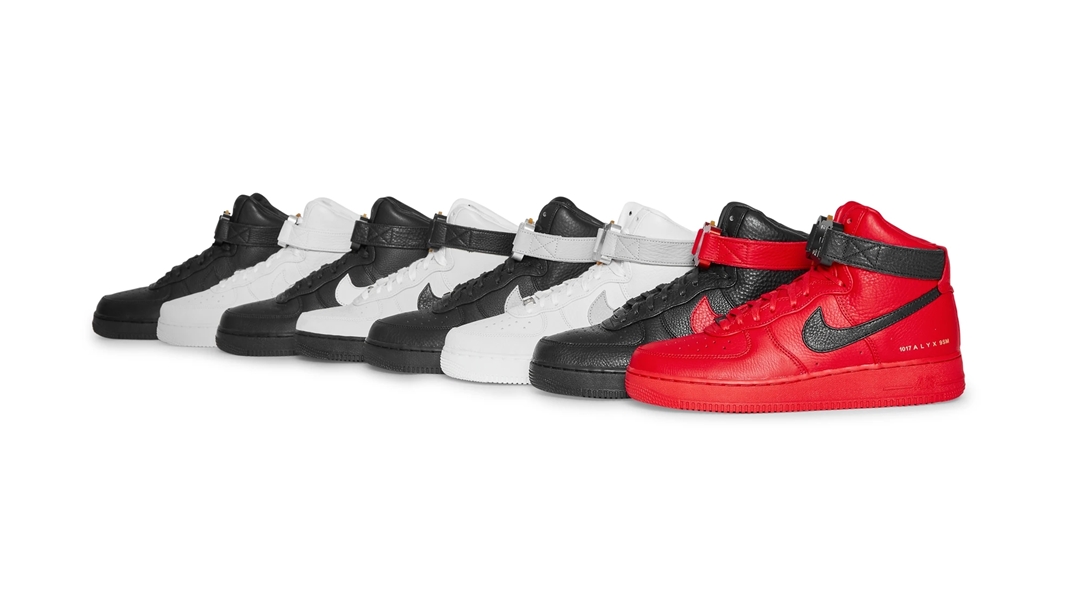 Alyx x Nike Air Force 1 High University Red Black CQ4018-004