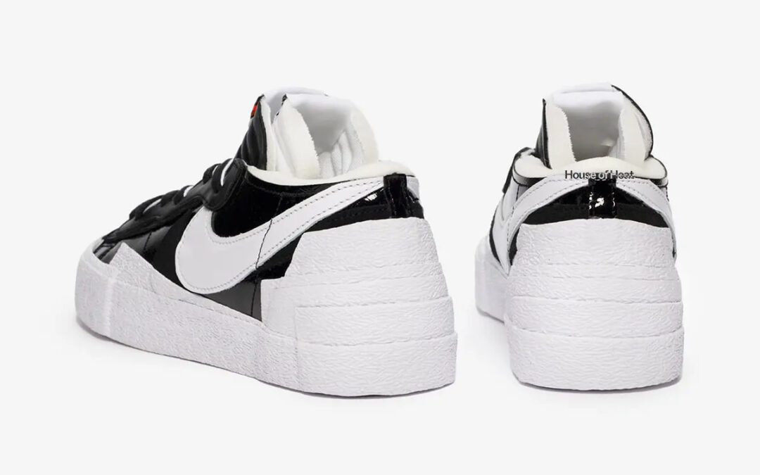 【国内 3/31 発売】sacai x NIKE BLAZER LOW PATENT “Black/White” (サカイ ナイキ ブレーザー ロー パテント) [DM6443-001/DM6443-100]