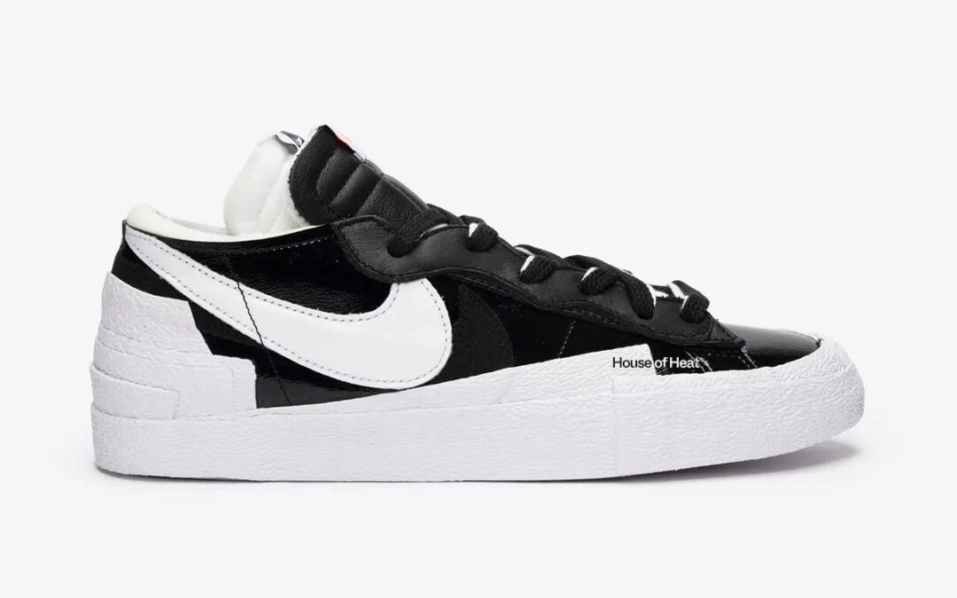 【国内 3/31 発売】sacai x NIKE BLAZER LOW PATENT “Black/White” (サカイ ナイキ ブレーザー ロー パテント) [DM6443-001/DM6443-100]