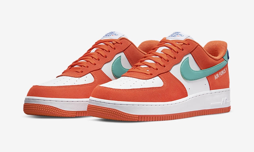 2021年 発売予定！ナイキ エア フォース1 07 ロー “アスレチッククラブ/オレンジ/ティール” (NIKE AIR FORCE 1 07 LOW “Athletic Club/Orange/Teal”) [DH7568-800]