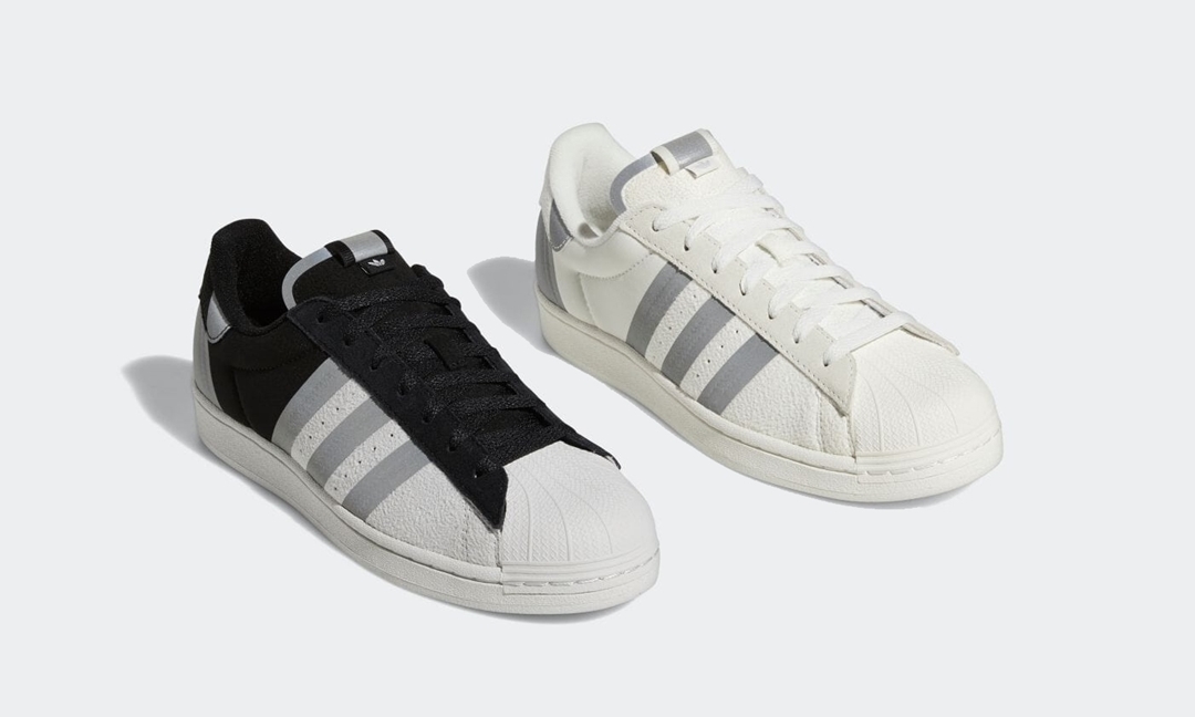 リフレクターを施した アディダス オリジナルス スーパースター "ブラック/ホワイト" (adidas Originals SUPERSTAR "Black/White") [GY0987/GY0988]