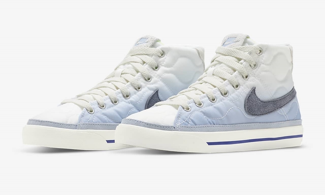 ナイキ ウィメンズ コート レガシー ミッド “マウンテンホワイト/ライトオードナンスブルー” (NIKE WMNS COURT LEGACY MID “Mountain White/Light Ordnance Blue”) [DO2340-914]