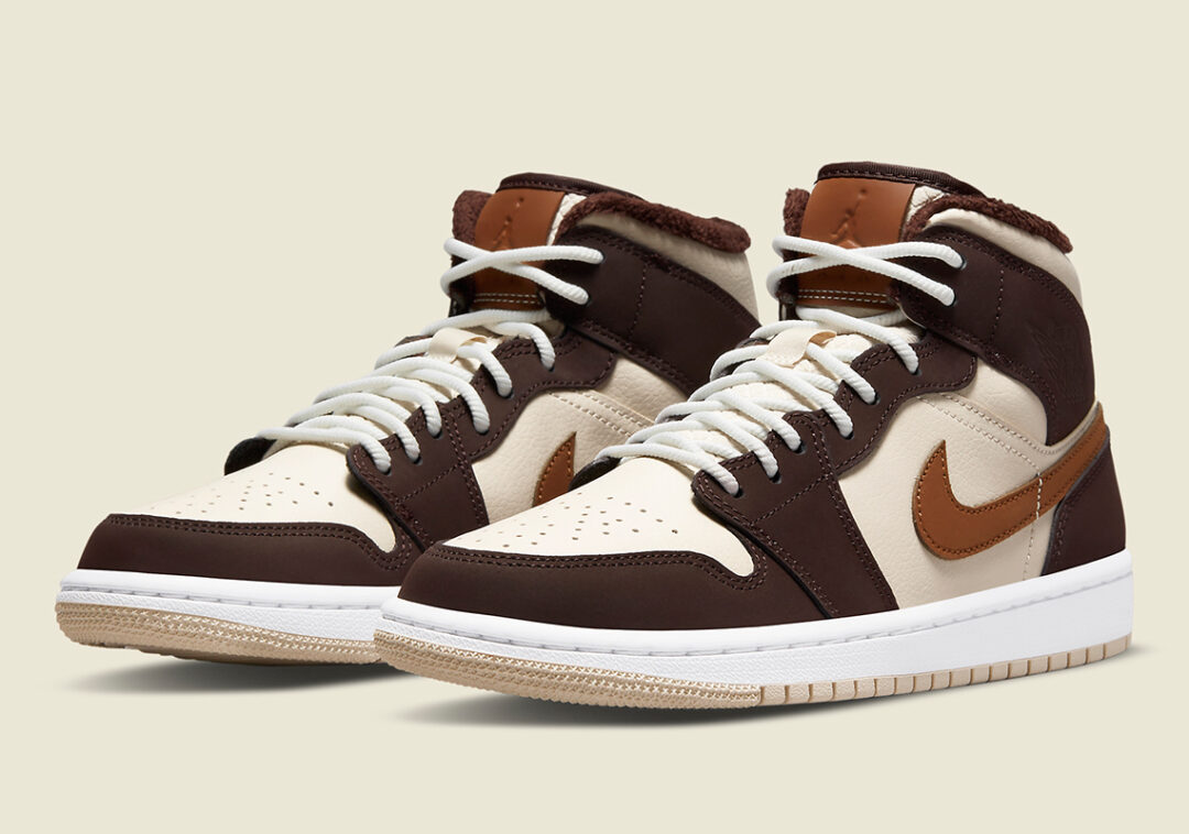 2021/22年 発売予定！ナイキ エア ジョーダン 1 ミッド "フリース/ブラウン/ベージュ" (NIKE AIR JORDAN 1 MID "Fleece/Brown/Beige")