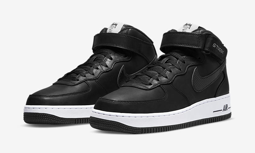 【国内 5/14、5/19 発売】ステューシー × ナイキ エア フォース 1 ミッド (STUSSY NIKE AIR FORCE 1 MID) [DJ7840-001/DJ7840-002/DN4158-002/DN4160-002]