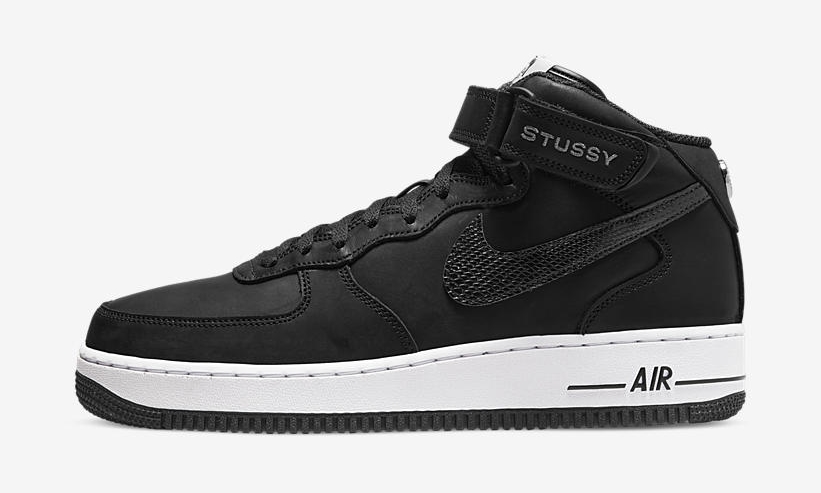 【国内 5/14、5/19 発売】ステューシー × ナイキ エア フォース 1 ミッド (STUSSY NIKE AIR FORCE 1 MID) [DJ7840-001/DJ7840-002/DN4158-002/DN4160-002]