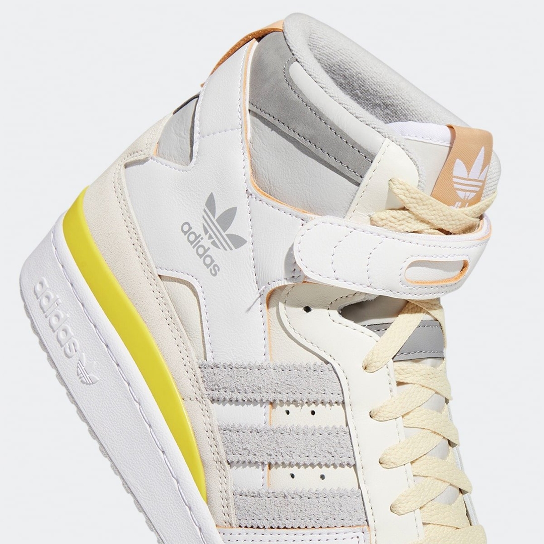 【国内 2/28 発売】adidas Originals FORUM 84 HI “White/Grey/Yellow” (アディダス オリジナルス フォーラム 84 ハイ “ホワイト/グレー/イエロー”) [GY5727]