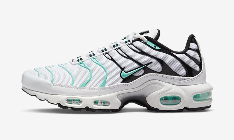 国内 atmos 限定！ナイキ エア マックス プラス “ホワイト/ハイパージェイド/ブラック” (NIKE AIR MAX PLUS “White/Hyper Jade/Black”) [DH4776-001]