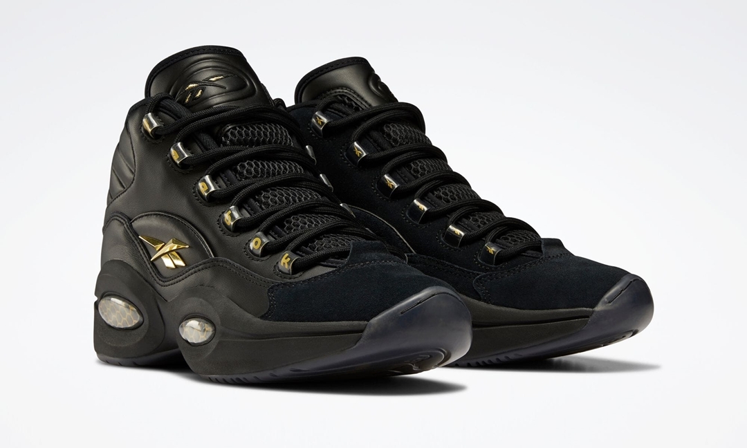 【国内 2/18 発売】REEBOK QUESTION MID “Black/Metallic Gold” (リーボック クエスチョン ミッド “ブラック/メタリックゴールド”) [H01308]