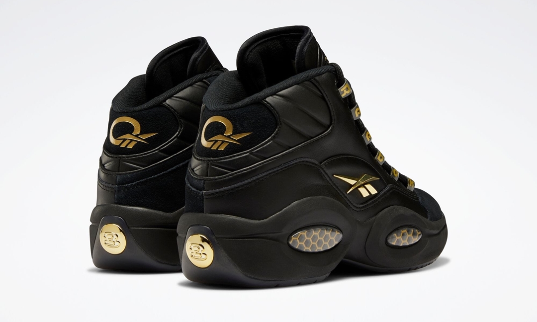 【国内 2/18 発売】REEBOK QUESTION MID “Black/Metallic Gold” (リーボック クエスチョン ミッド “ブラック/メタリックゴールド”) [H01308]