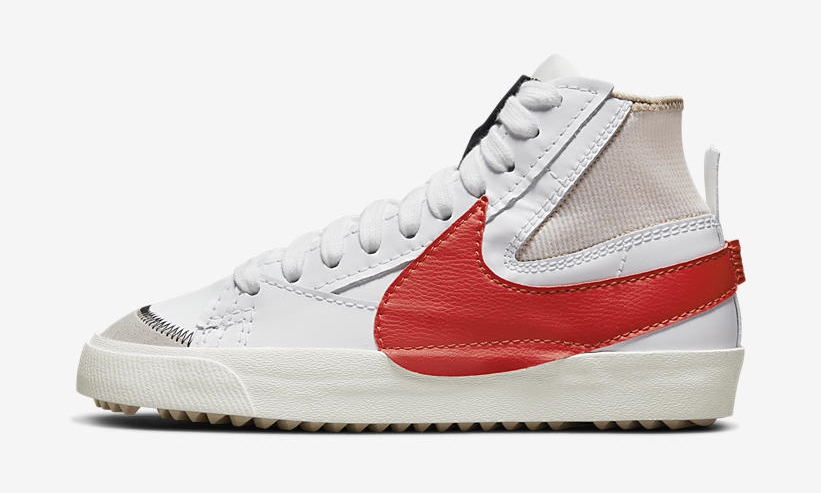 ナイキ ブレーザー ミッド 77 ジャンボ “ホワイト/ハバネロレッド” (NIKE BLAZER MID 77 JUMBO “White/Habanero Red”) [DD3111-102]