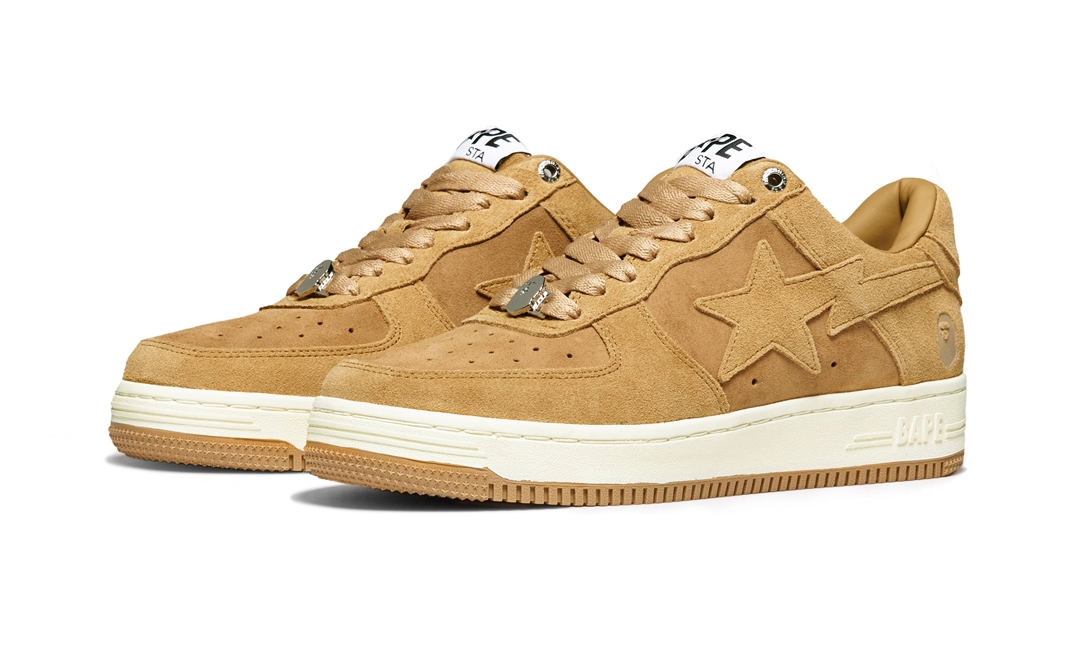 落ち着いたウォッシュアウトカラーリングの上質なスエードでアッパーを包み込んだ A BATHING APE BAPE STA 最新モデルが発売 (ア ベイシング エイプ)