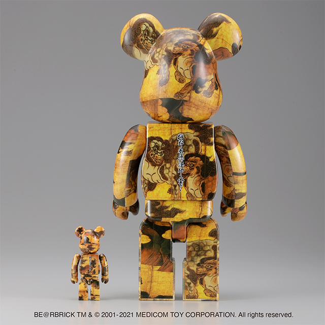 フィギュアBE@RBRICK 狩野永徳「唐獅子図屏風」 100% ＆ 400%