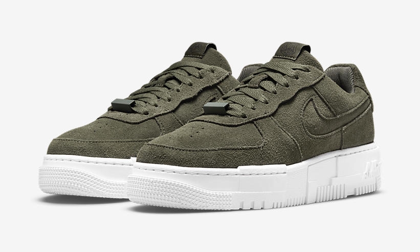 ナイキ ウィメンズ エア フォース 1 ロー ピクセル “カーゴカーキ/ブラック/ホワイト” (NIKE WMNS AIR FORCE 1 LOW PIXEL “Cargo Kahki/Black/White”) [DQ5570-300]