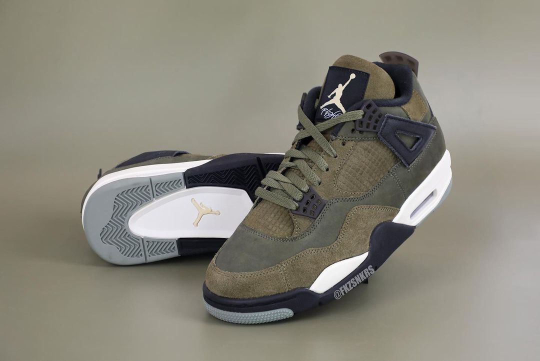 【国内 11/22、12/2 発売】ナイキ エア ジョーダン 4 レトロ SE クラフト “オリーブキャンバス” (NIKE AIR JORDAN 4 RETRO SE CRAFT “Olive Canvas”) [FB9927-200]