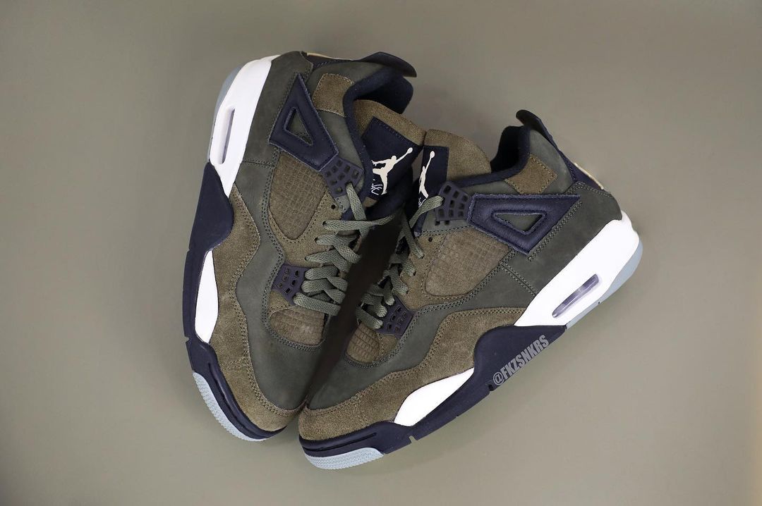 【国内 11/22、12/2 発売】ナイキ エア ジョーダン 4 レトロ SE クラフト “オリーブキャンバス” (NIKE AIR JORDAN 4 RETRO SE CRAFT “Olive Canvas”) [FB9927-200]