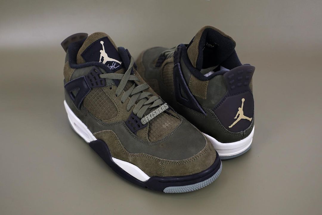 【国内 11/22、12/2 発売】ナイキ エア ジョーダン 4 レトロ SE クラフト “オリーブキャンバス” (NIKE AIR JORDAN 4 RETRO SE CRAFT “Olive Canvas”) [FB9927-200]