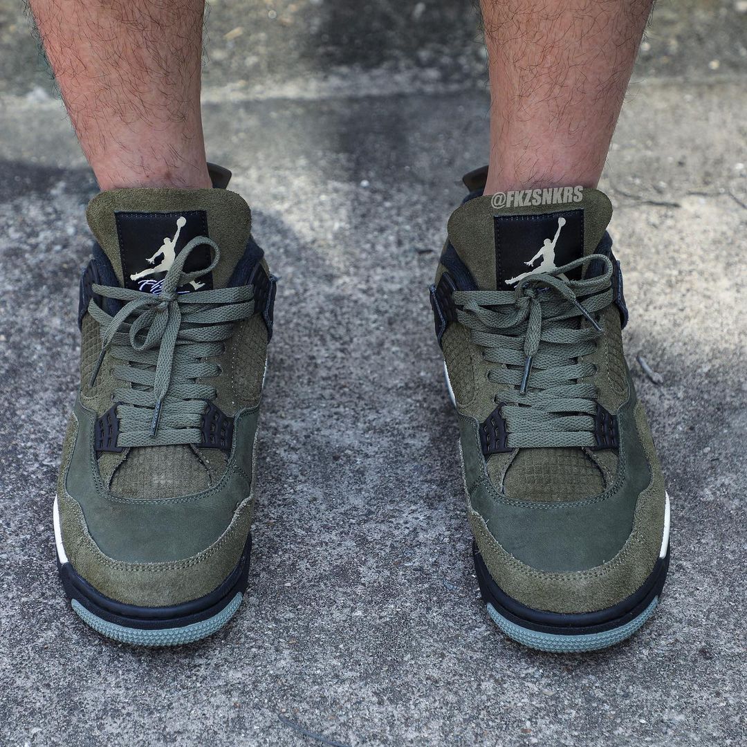 【国内 11/22、12/2 発売】ナイキ エア ジョーダン 4 レトロ SE クラフト “オリーブキャンバス” (NIKE AIR JORDAN 4 RETRO SE CRAFT “Olive Canvas”) [FB9927-200]