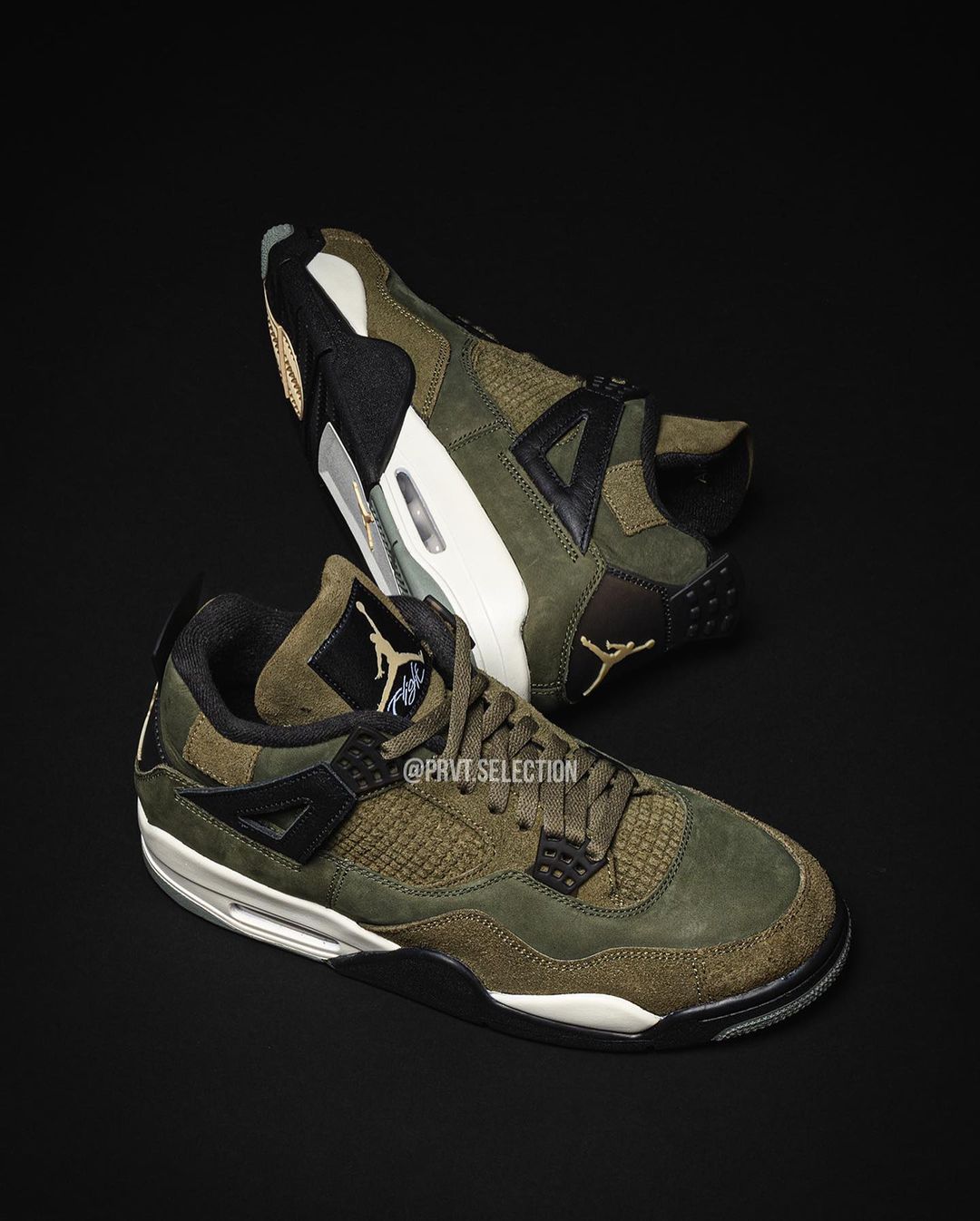 【国内 11/22、12/2 発売】ナイキ エア ジョーダン 4 レトロ SE クラフト “オリーブキャンバス” (NIKE AIR JORDAN 4 RETRO SE CRAFT “Olive Canvas”) [FB9927-200]