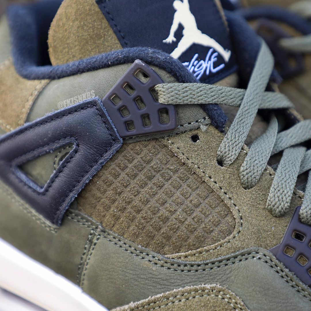 【国内 11/22、12/2 発売】ナイキ エア ジョーダン 4 レトロ SE クラフト “オリーブキャンバス” (NIKE AIR JORDAN 4 RETRO SE CRAFT “Olive Canvas”) [FB9927-200]